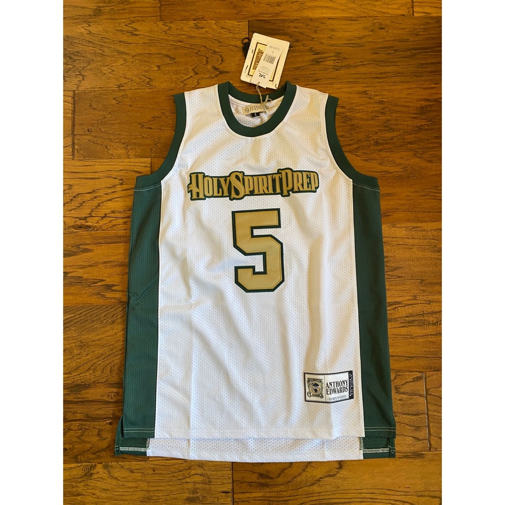 Anthony Edwards Holy Spirit Prep High School Jersey Authentic Classics Green L